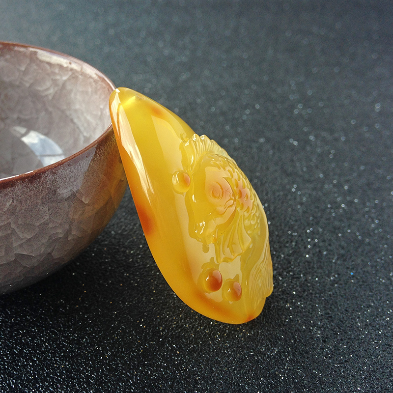 金包蜜鱼吊坠 - 红掌柜珠宝