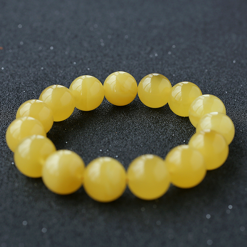 波罗的海鸡油黄蜜蜡手串 - 红掌柜珠宝