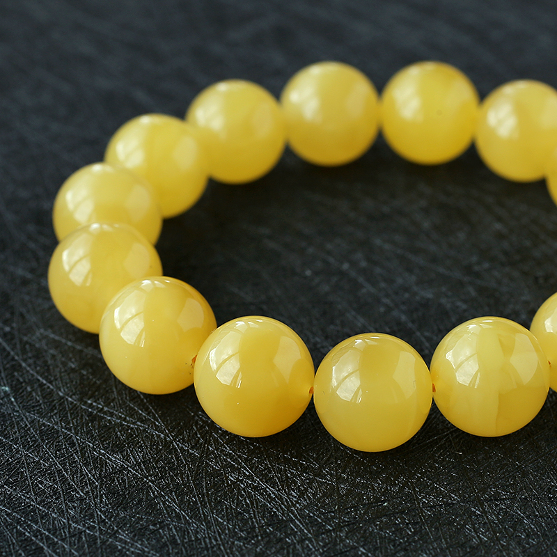 鸡油黄蜜蜡单圈 - 红掌柜珠宝