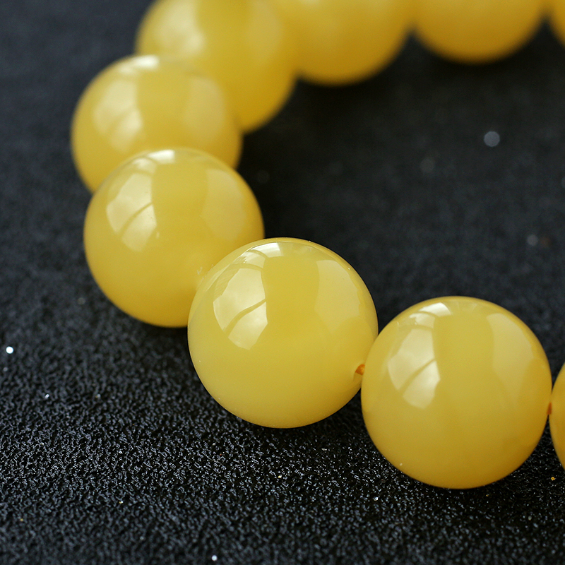 波罗的海鸡油黄蜜蜡手串 - 红掌柜珠宝