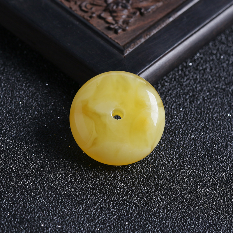 蜜蜡平安扣吊坠-红掌柜珠宝