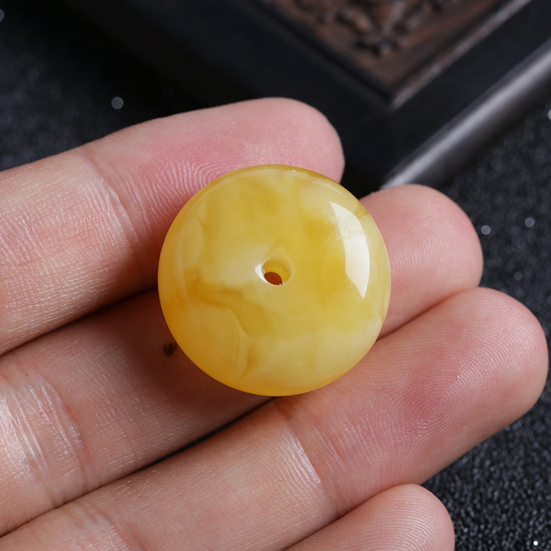 蜜蜡平安扣吊坠-红掌柜珠宝