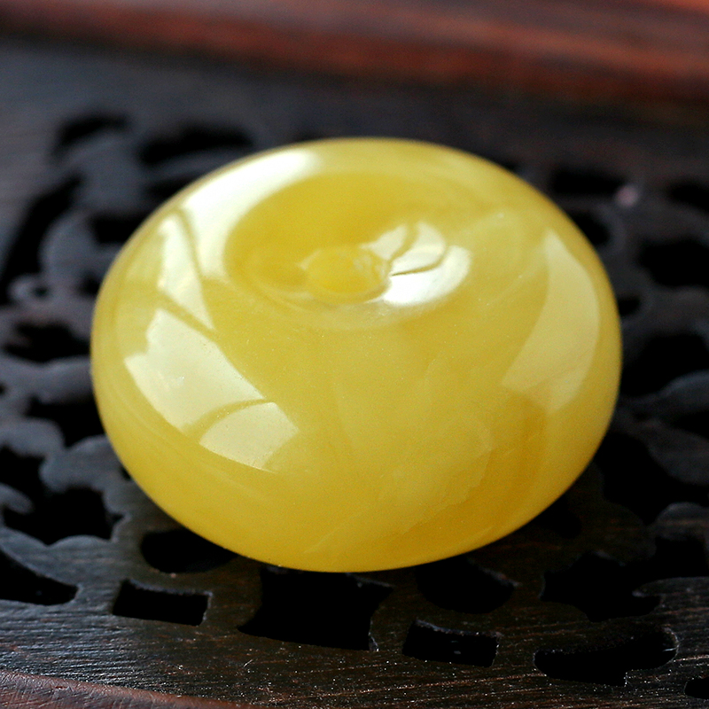 蜜蜡平安扣吊坠-红掌柜