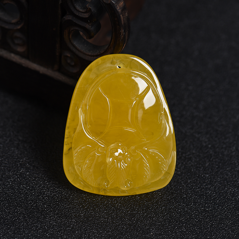 蜜蜡福在眼前吊坠 - 红掌柜珠宝