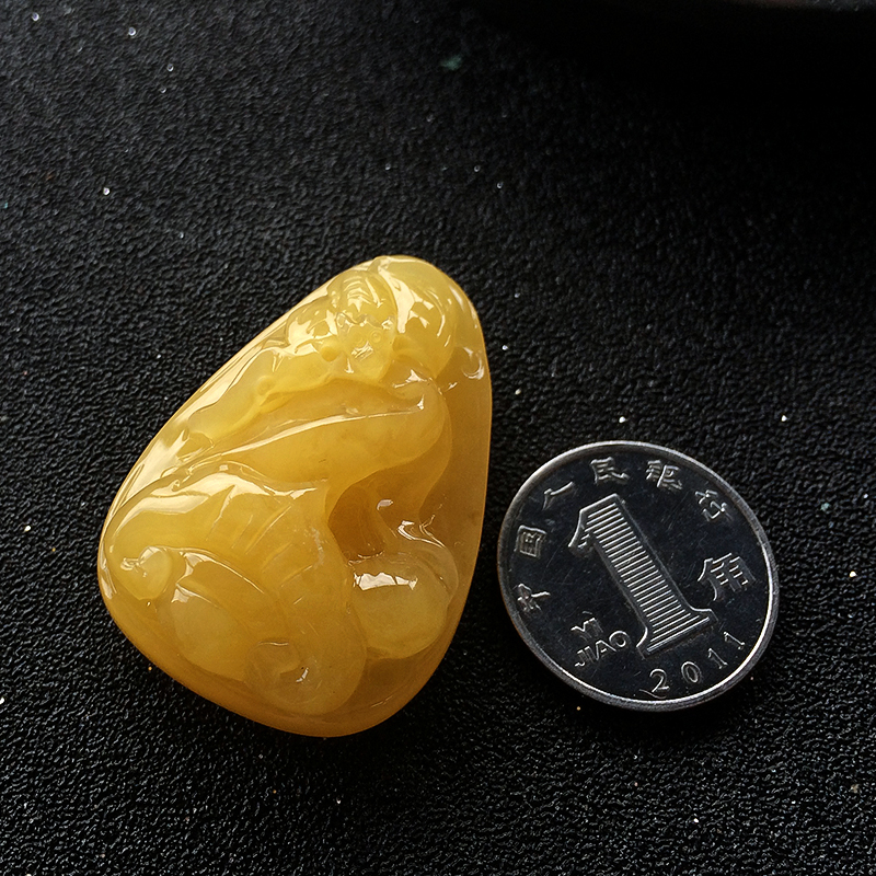 蜜蜡如意吊坠 - 红掌柜珠宝