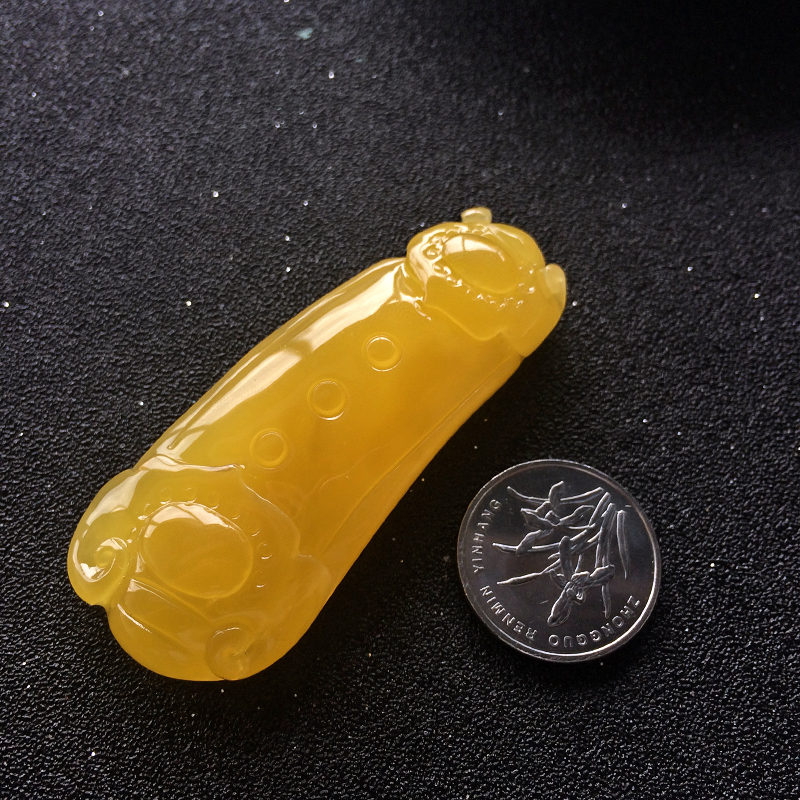 蜜蜡如意吊坠 - 红掌柜珠宝