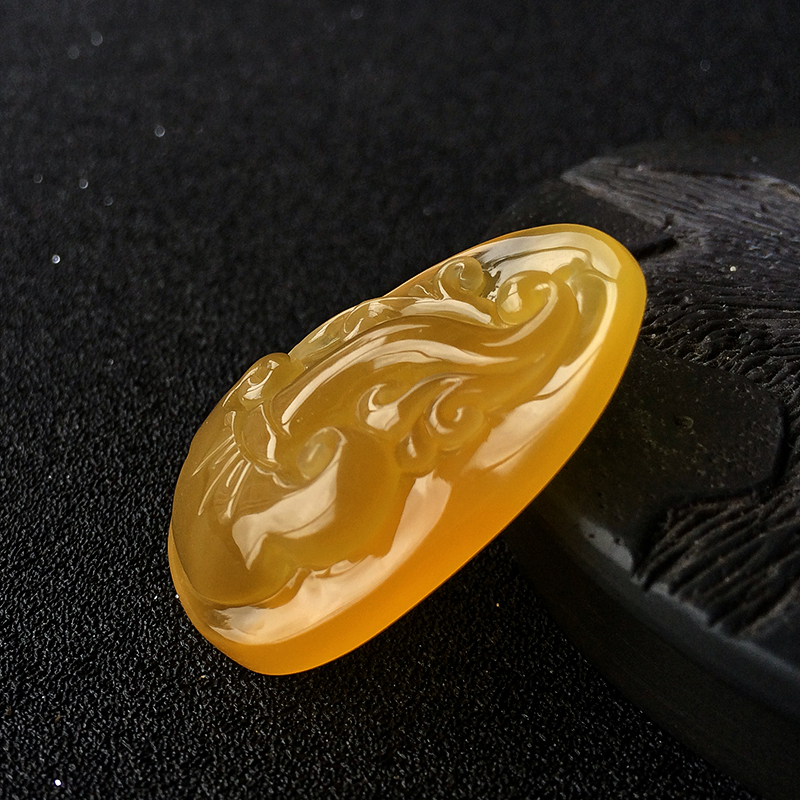 蜜蜡人参吊坠 - 红掌柜珠宝