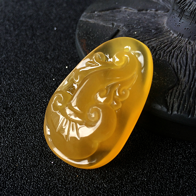 蜜蜡人参吊坠 - 红掌柜珠宝