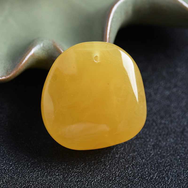 蜜蜡双福吊坠-红掌柜