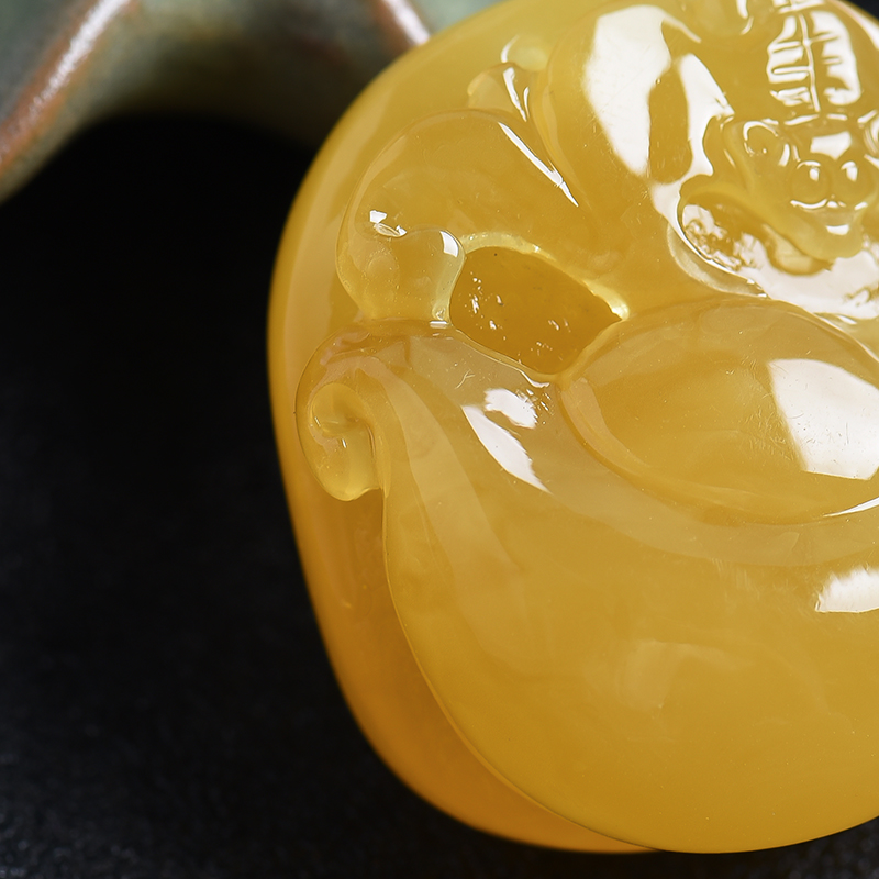 蜜蜡双福-红掌柜