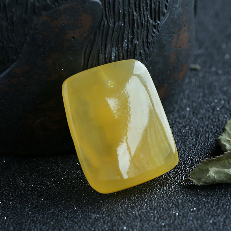 天然蜜蜡鱼吊坠-红掌柜