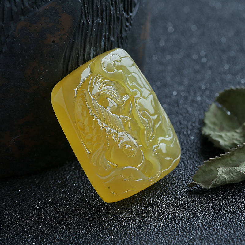 蜜蜡吊坠-红掌柜