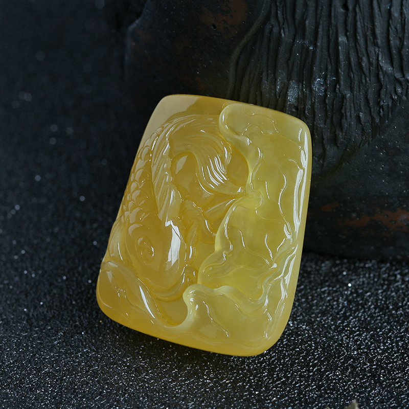 天然蜜蜡吊坠-红掌柜