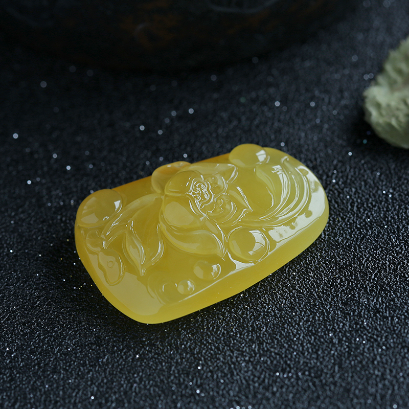 波罗的海天然蜜蜡一品清廉吊坠-红掌柜