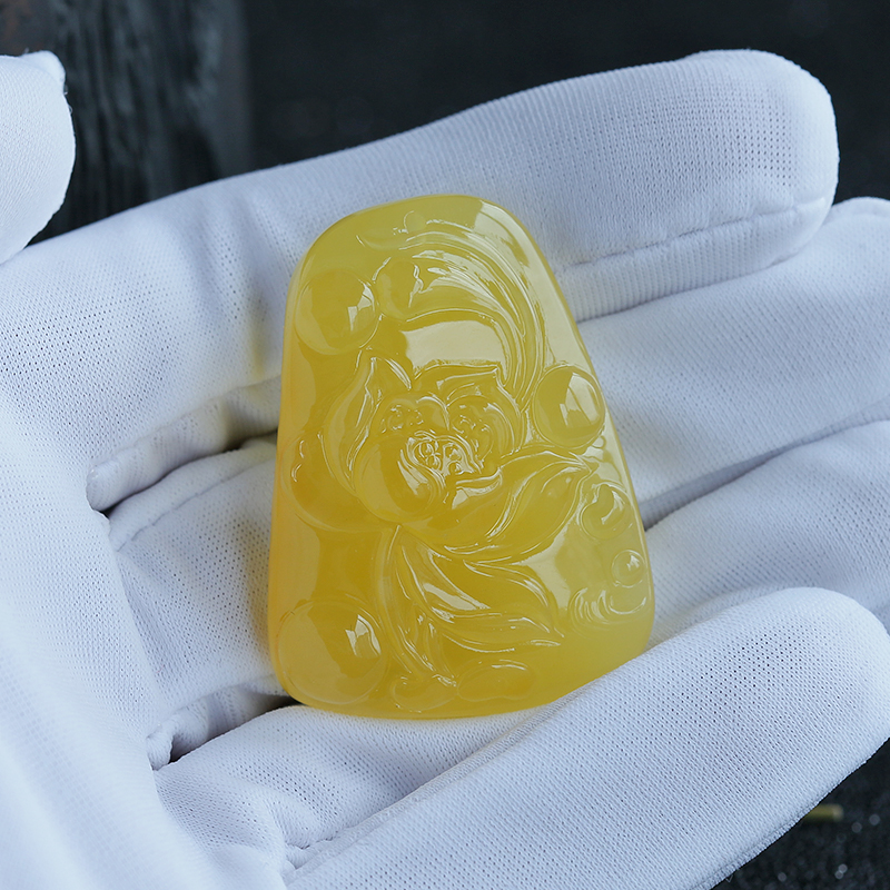 波罗的海蜜蜡吊坠-红掌柜