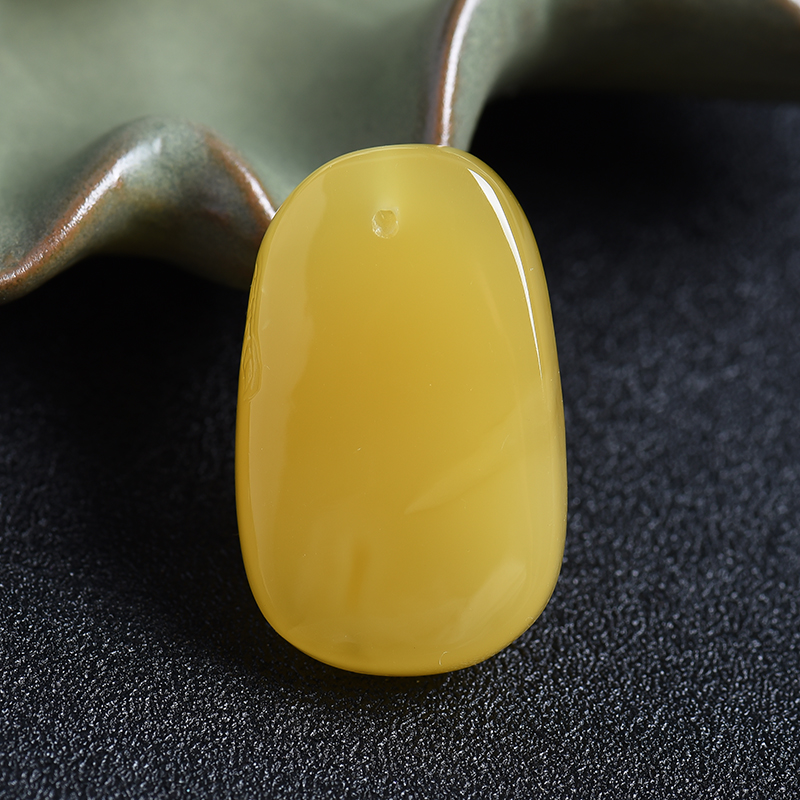 天然蜜蜡钱袋吊坠-红掌柜