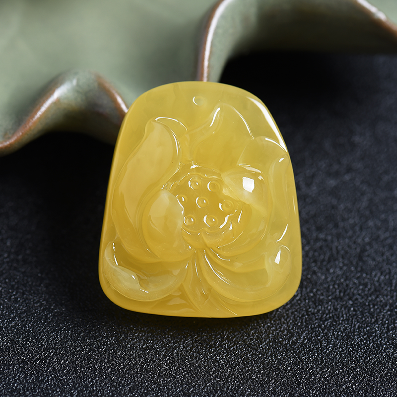 蜜蜡一品清廉吊坠-红掌柜