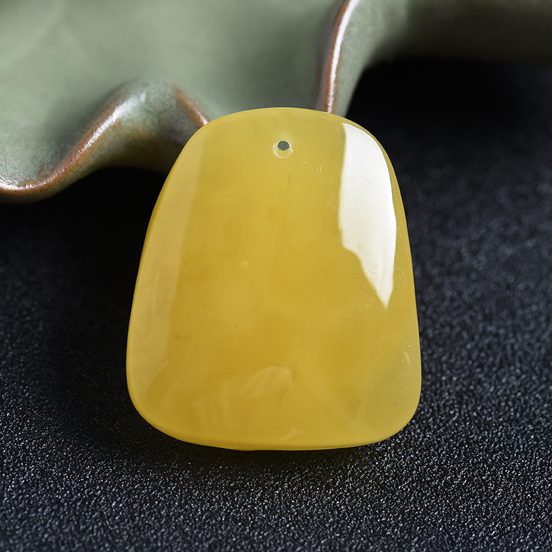 天然蜜蜡一品清廉吊坠-红掌柜