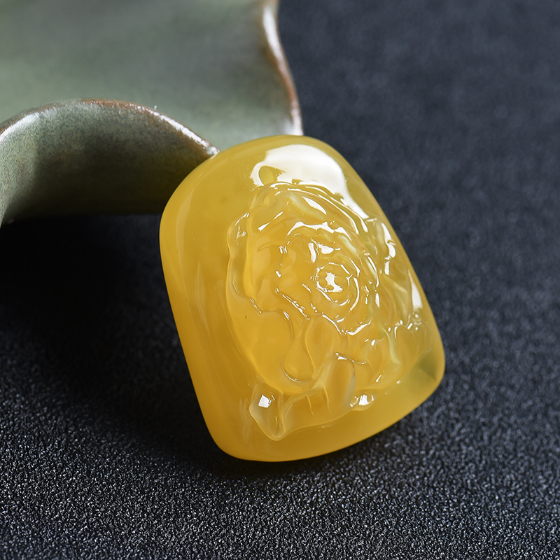 蜜蜡吊坠-红掌柜