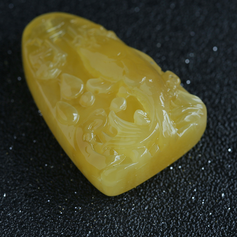 天然蜜蜡鱼跃龙门吊坠-红掌柜