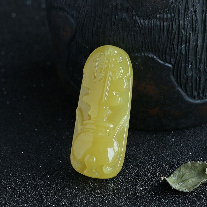 天然蜜蜡吊坠-红掌柜