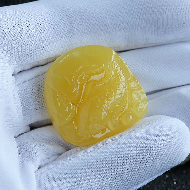 天然蜜蜡吊坠-红掌柜