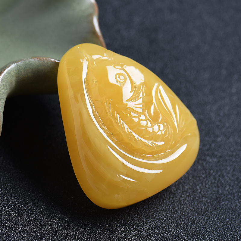 蜜蜡吊坠-红掌柜