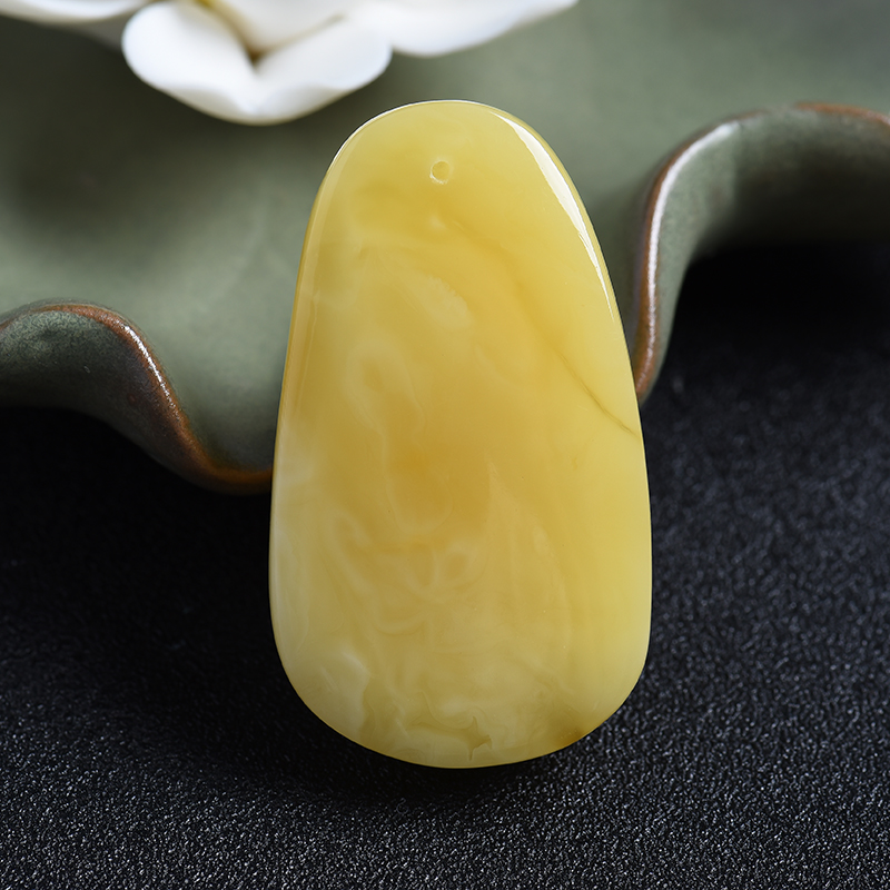 天然蜜蜡一品清廉吊坠-红掌柜