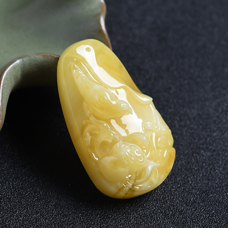 蜜蜡吊坠-红掌柜