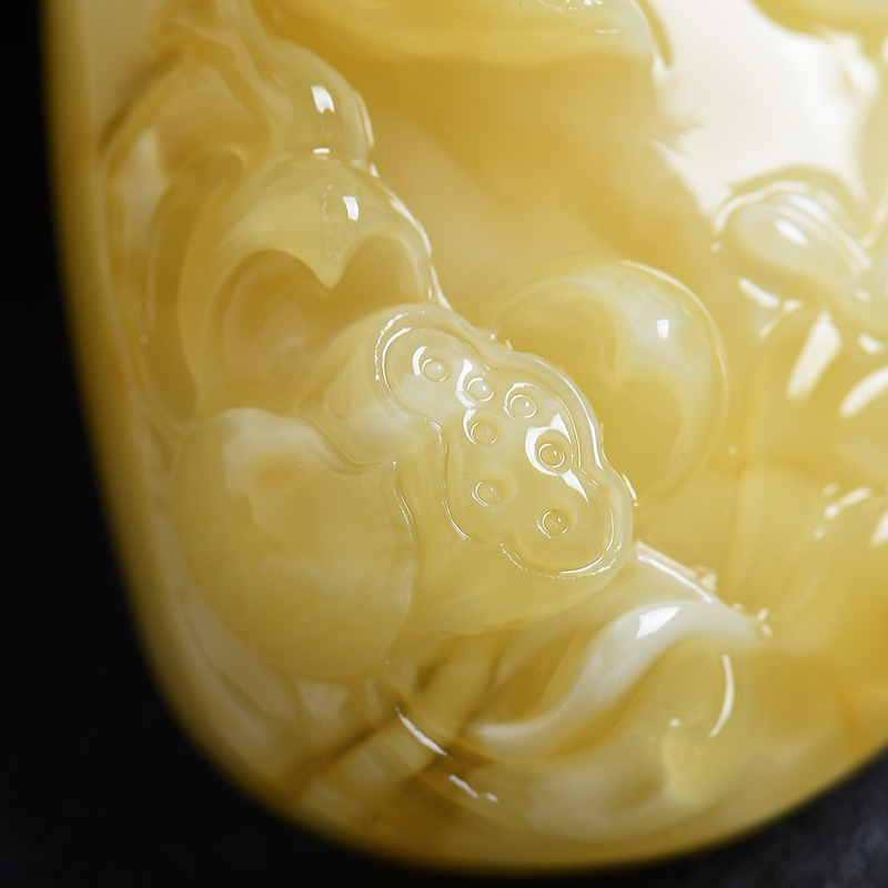 天然蜜蜡吊坠-红掌柜