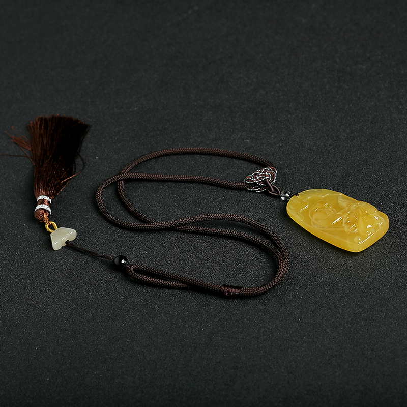 蜜蜡鱼吊坠-红掌柜