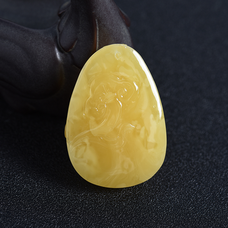 波罗的海蜜蜡福瓜吊坠 - 红掌柜