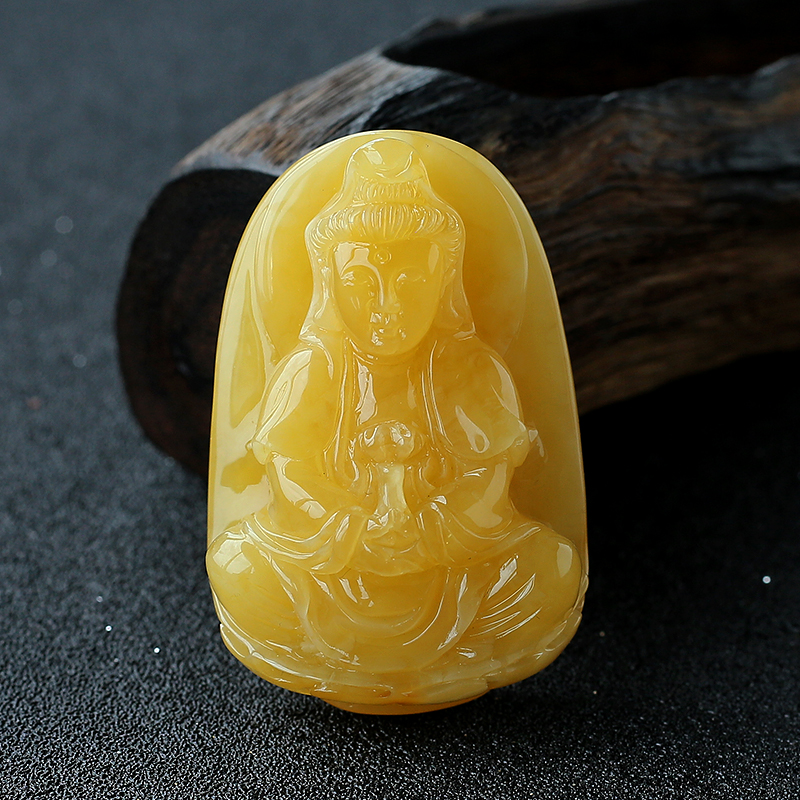 蜜蜡观音吊坠-红掌柜珠宝