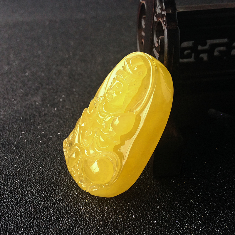 蜜蜡吊坠-红掌柜珠宝