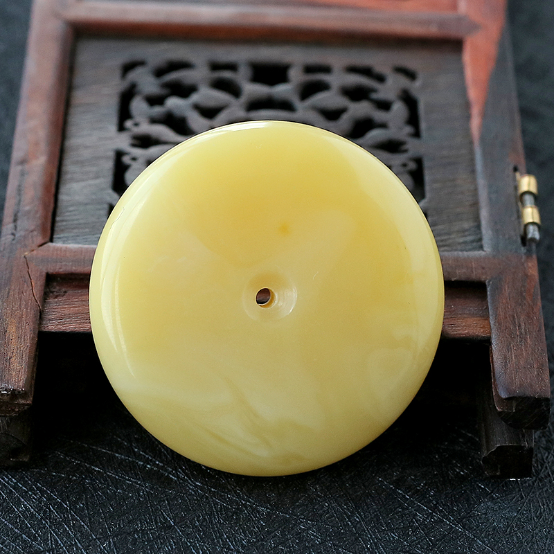 白花蜜平安扣吊坠 - 红掌柜珠宝