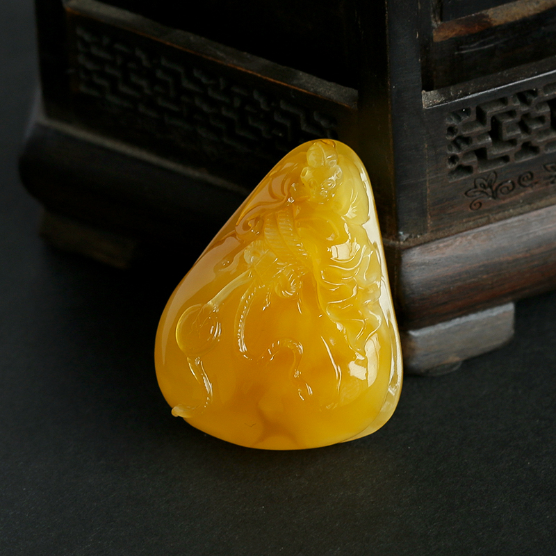 波罗的海蜜蜡钱袋吊坠 - 红掌柜珠宝