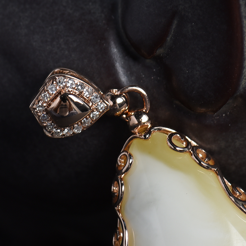 蜜蜡水滴吊坠-红掌柜