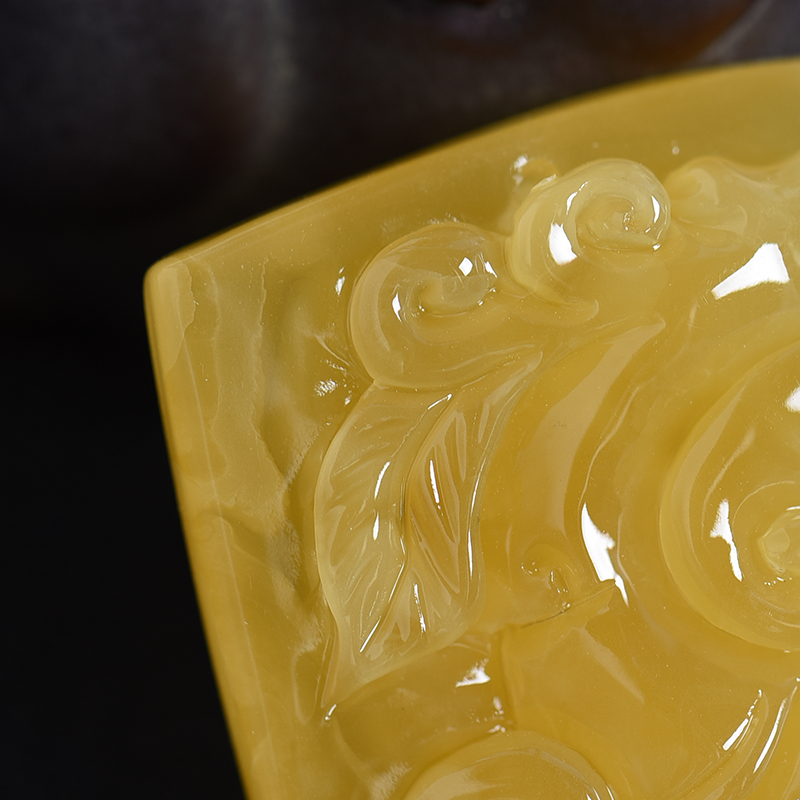 蜜蜡如意吊坠-红掌柜