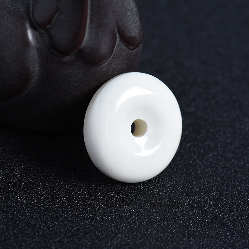 波罗的海白蜜蜜蜡平安扣-红掌柜