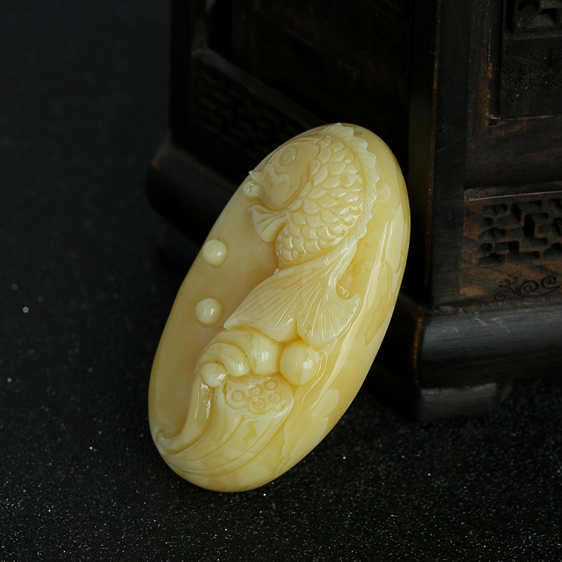 蜜蜡吊坠-红掌柜珠宝