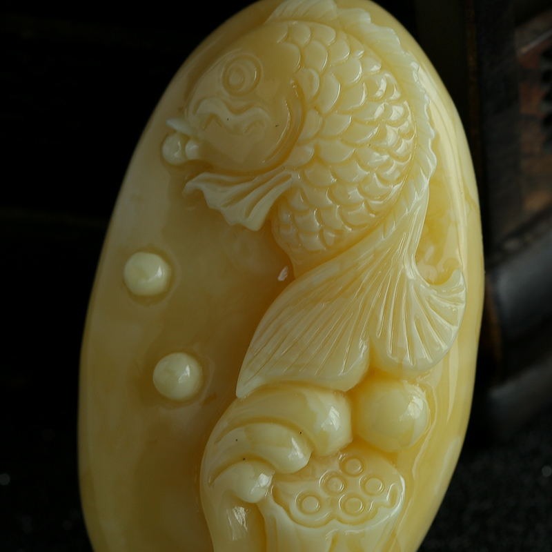 波罗的海蜜蜡吊坠-红掌柜珠宝