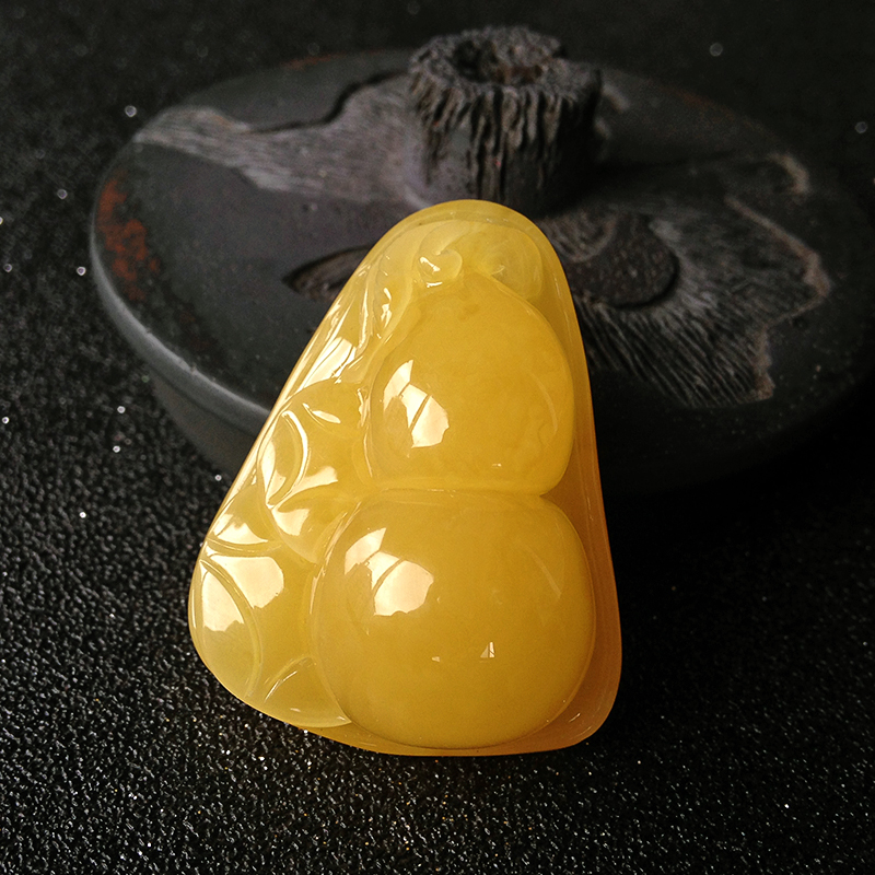 波罗的海蜜蜡葫芦吊坠-红掌柜珠宝