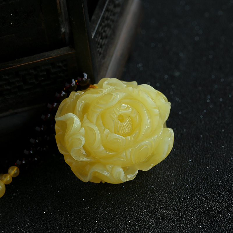 蜜蜡吊坠-红掌柜珠宝