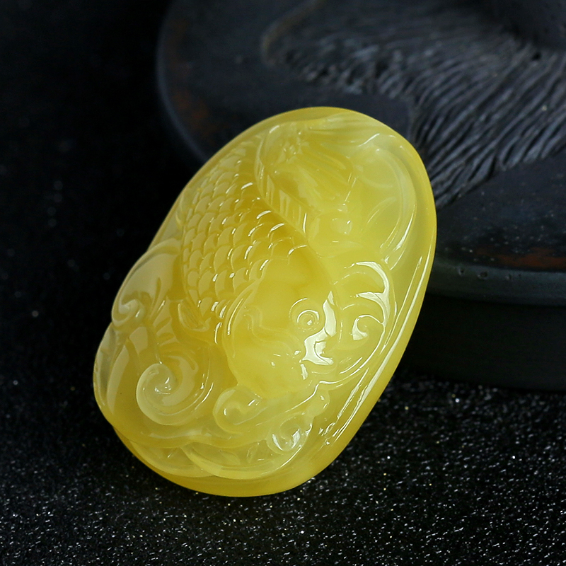 蜜蜡吊坠-红掌柜