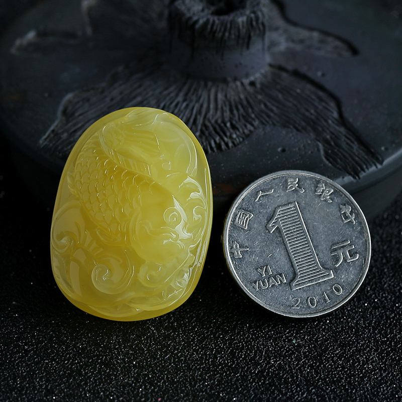 天然波罗的海蜜蜡吊坠-红掌柜