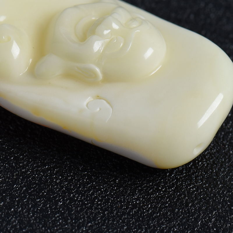 天然白蜜蜡小佛吊坠-红掌柜