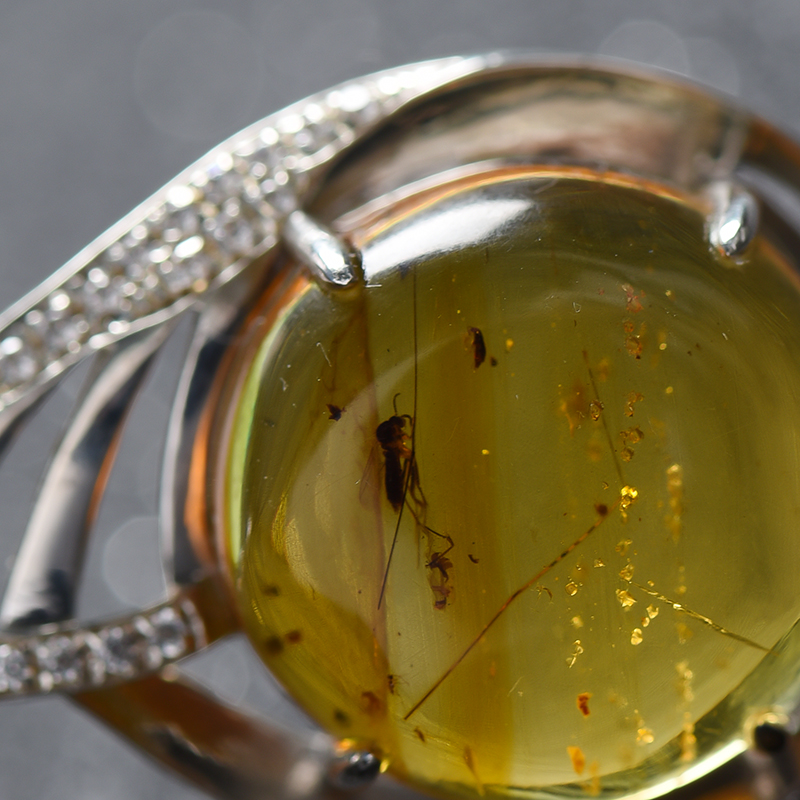 银镶天然琥珀-红掌柜