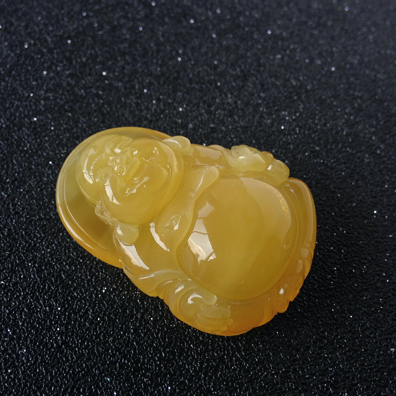 波罗的海鸡油黄蜜蜡吊坠-红掌柜珠宝