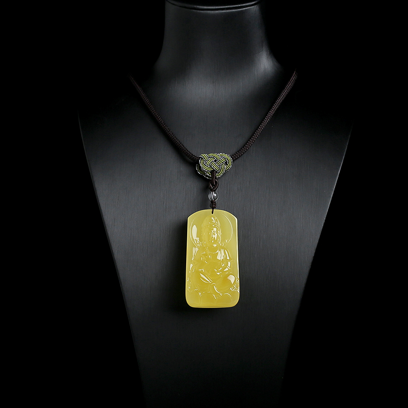 波罗的海蜜蜡观音吊坠-红掌柜珠宝