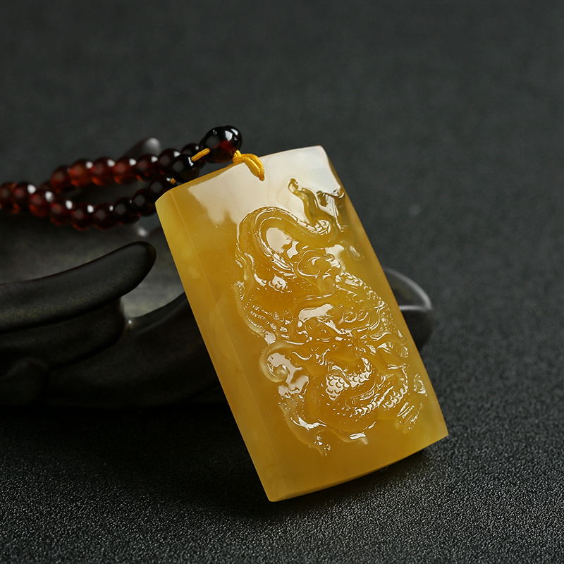 鸡油黄蜜蜡龙牌-红掌柜